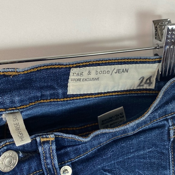 Rag & Bone Woodford High Rise Stretch Skinny Women’s Denim Jeans Sz 24 - Picture 5 of 9
